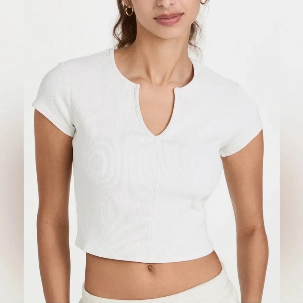 ALO Yoga White Crop Top